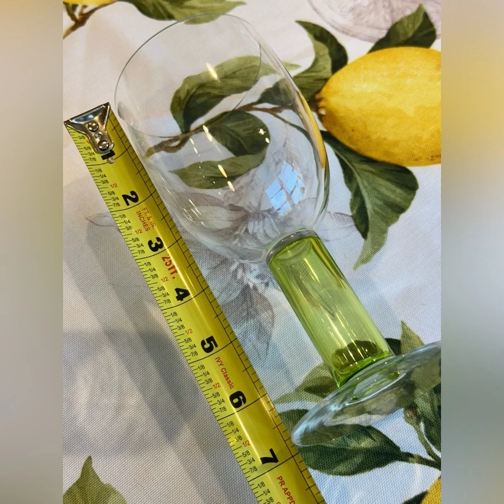 Set of 3 Neon green stemware/barware glasses in excellent condition.